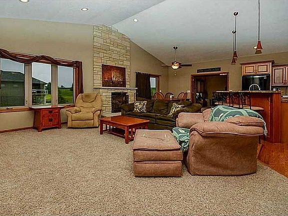 Living Room. Large living room with a beautiful view!