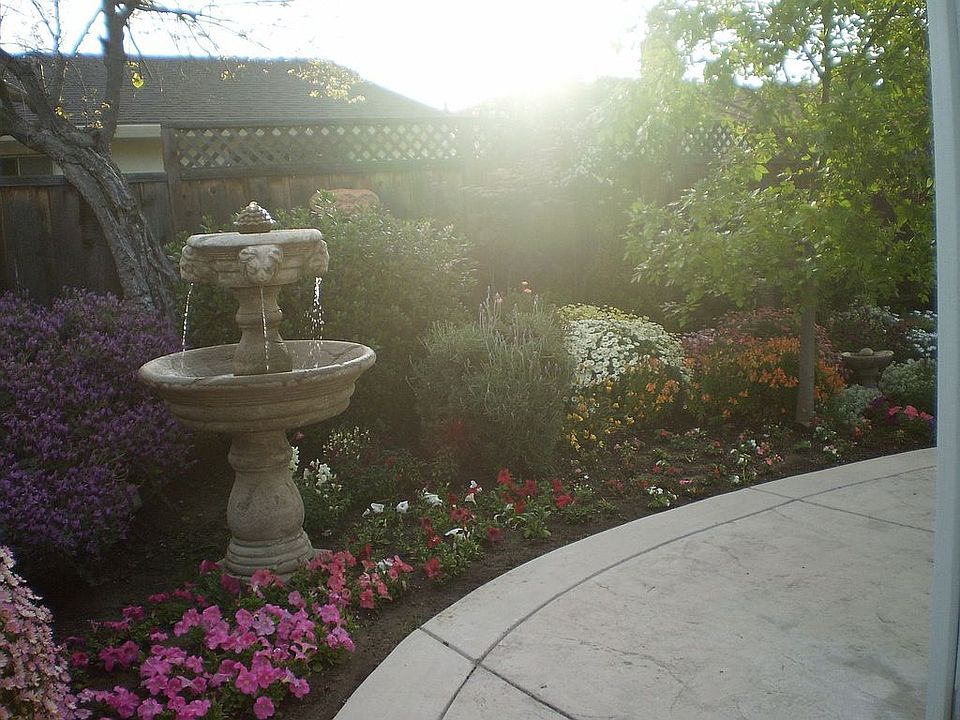Fountain in backyard