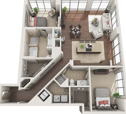 2 Bedroom 2 Bath 2 Bedroom 2 Bath