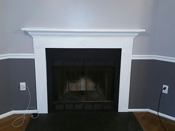 Wood burning fireplace