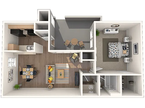 Floor plan One Bedroom Garden