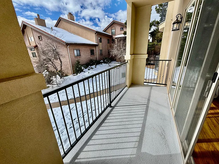 Balcony off of the living room.