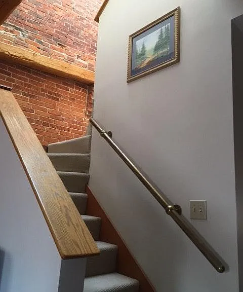 Stairs to lofted Master Bedroom
