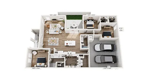 Floor plan 3A Garden