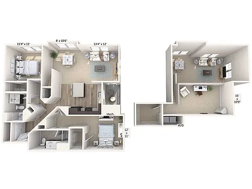Floor plan B7L-1568sq-Black