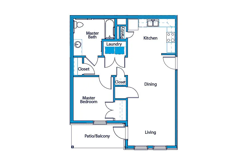 Floor plan 1 Bedroom
