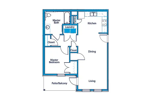 Floor plan 1 Bedroom
