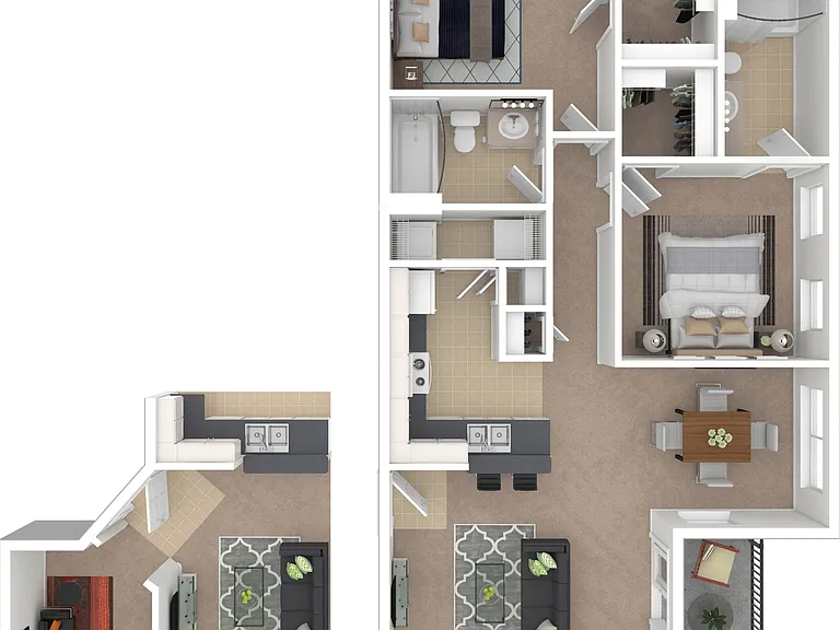 Two bed, two bath Two bed, two bath