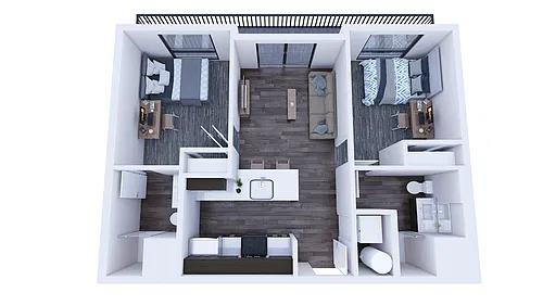 Floor plan 2x2 A Veranda