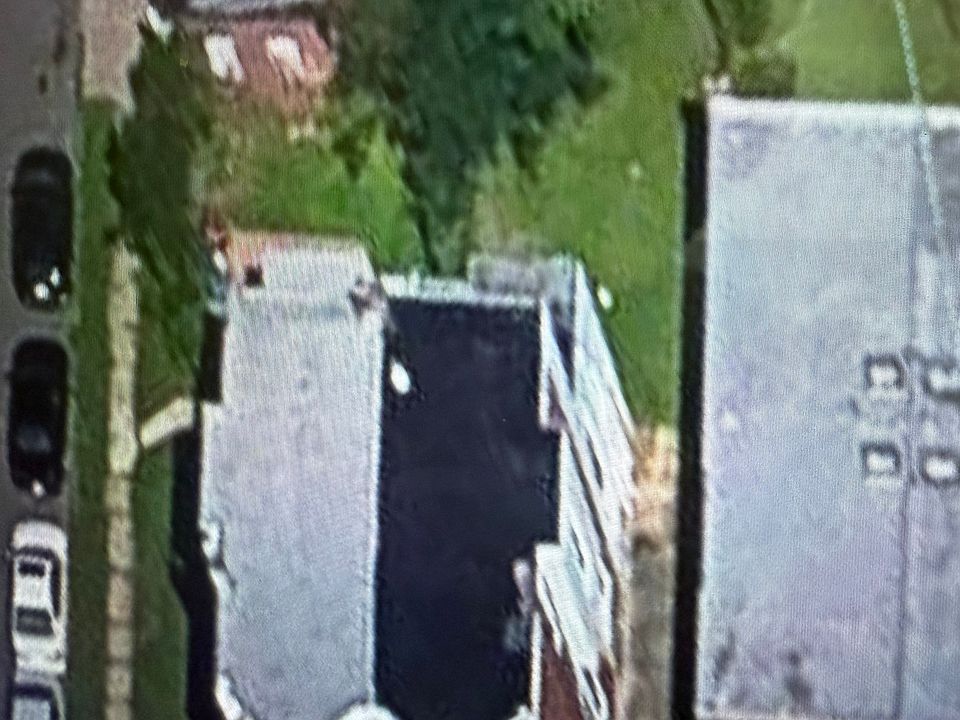 overhead view of back yard