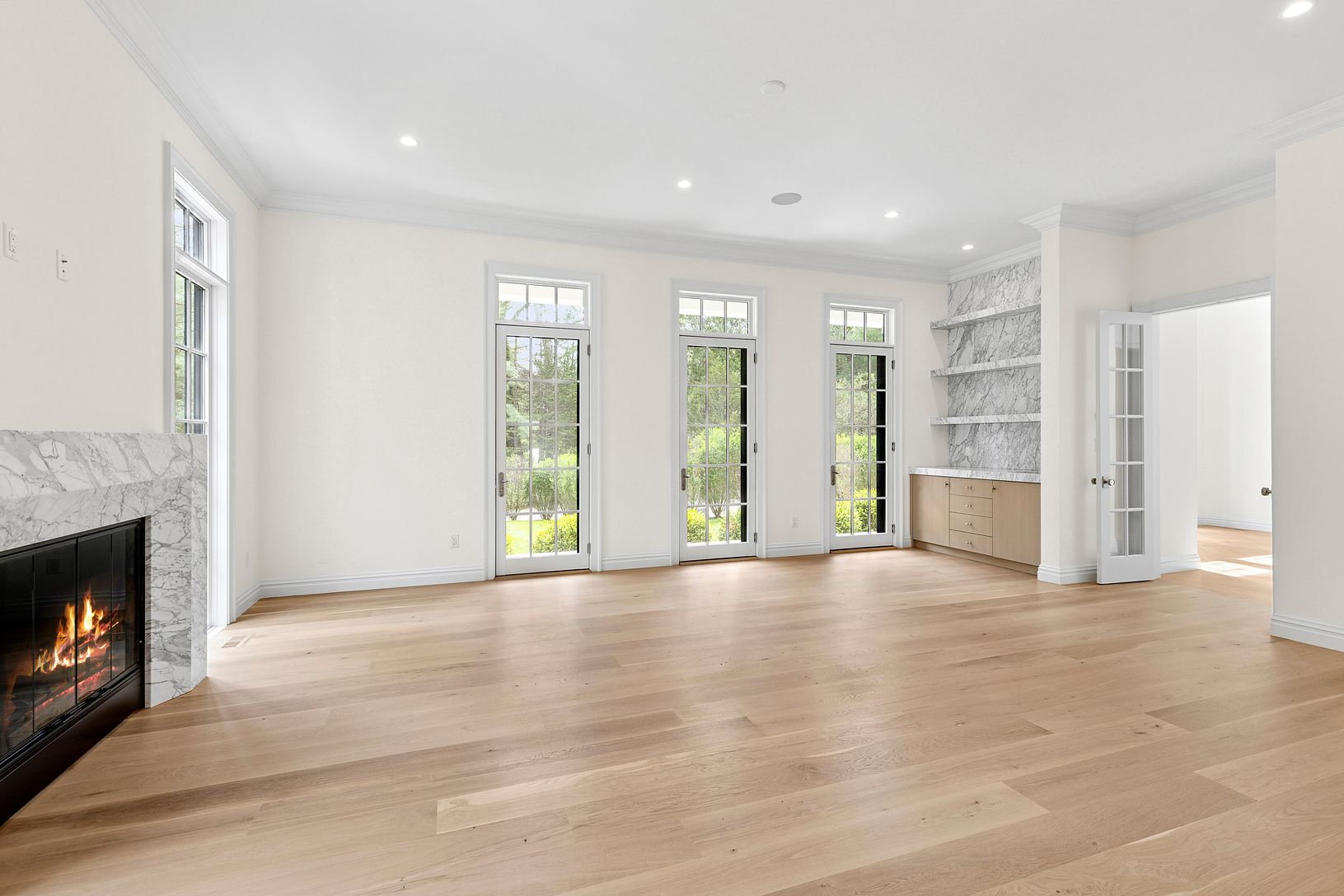 Parlor with Wetbar and Fireplace