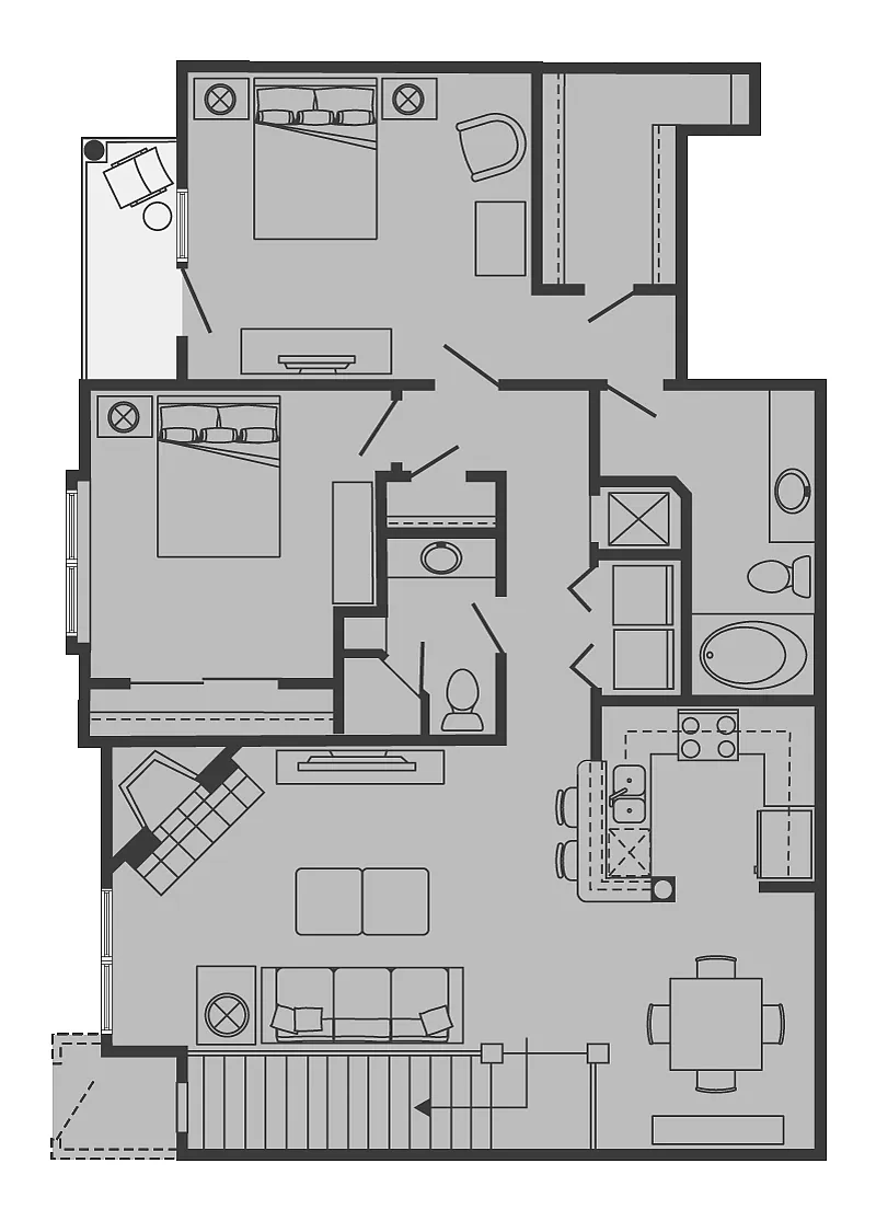 Floor plan D (att gar)