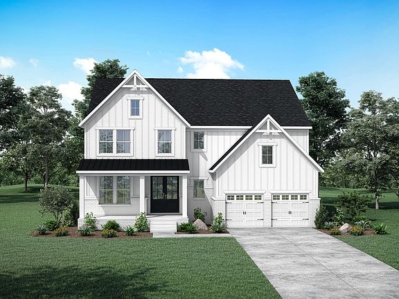 brick and board and batten house