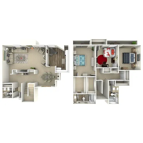 Floor plan 3 Bedroom 2.5 Bath