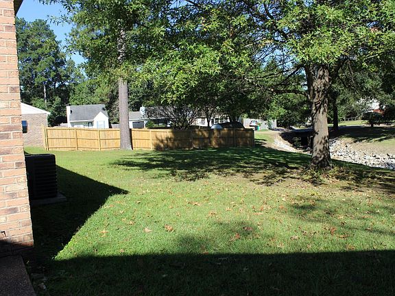 Large, pretty backyard.
