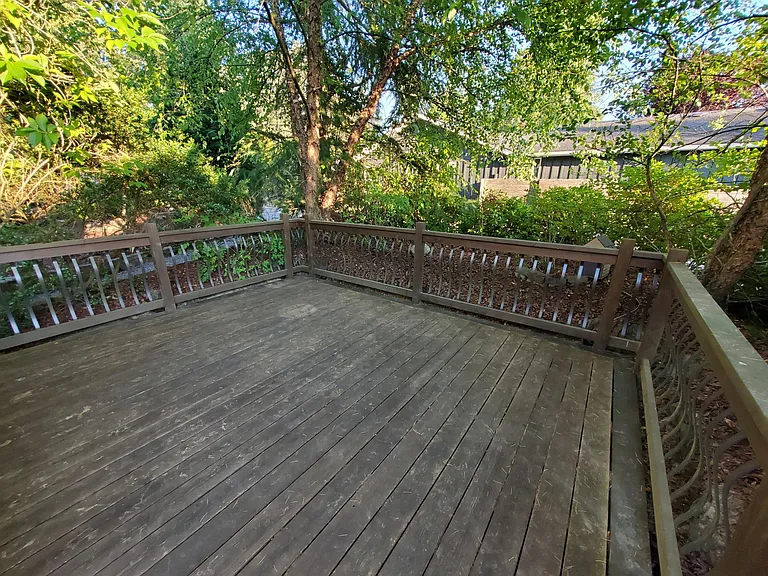 Shaded deck out back