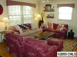 Sunny, open living room