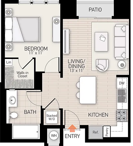 Floor plan River View I - Plan D