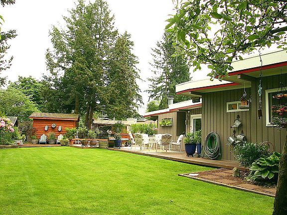 Fenced back yard