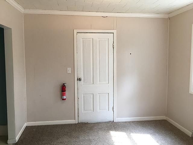 Dining room with mudroom door shut.