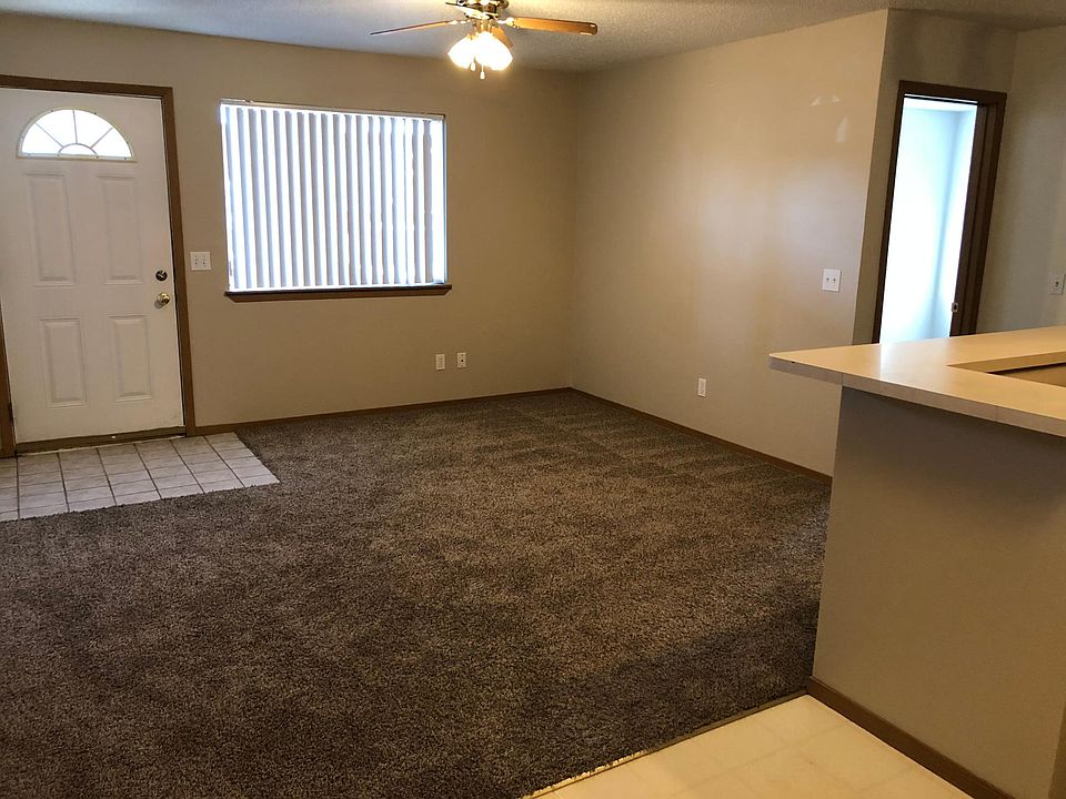 open living room with private entrance