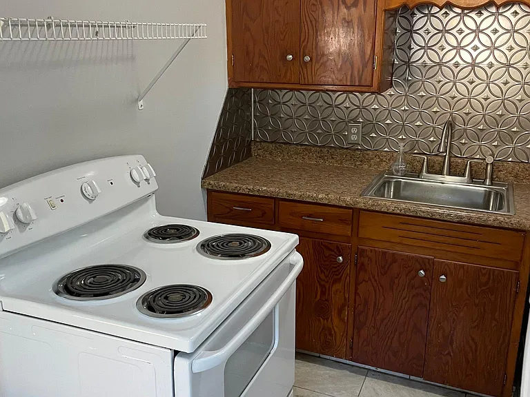 Kitchen sink and cabinets