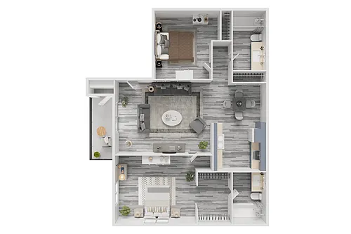 Floor plan 2 Bed 2 Bath