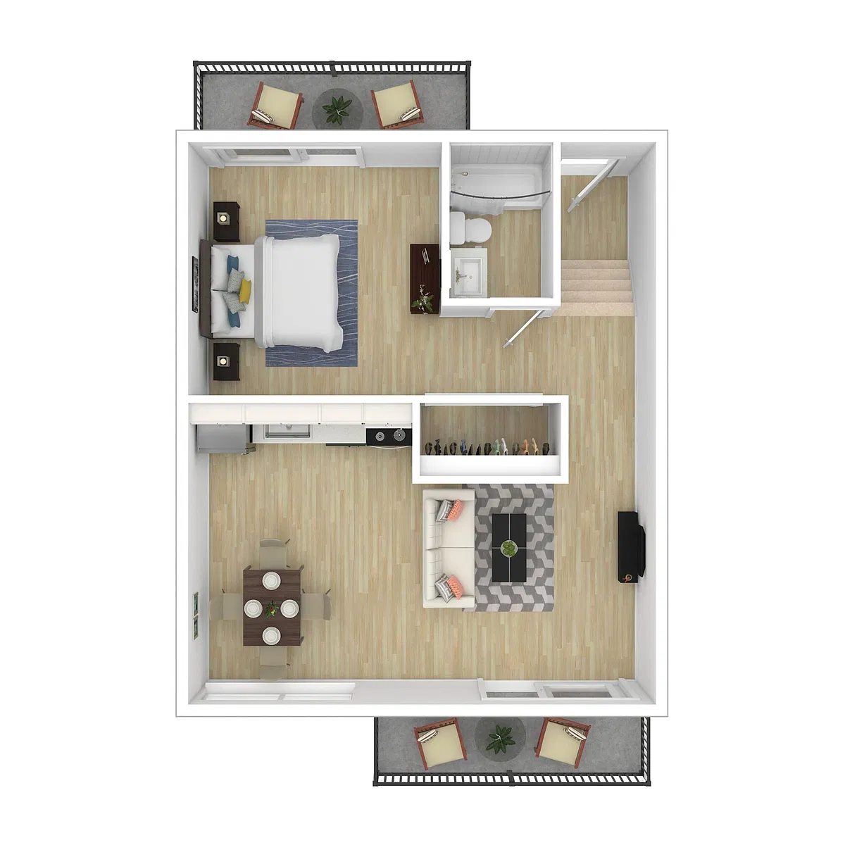 Floor plan 1 Bedroom 1 Bath