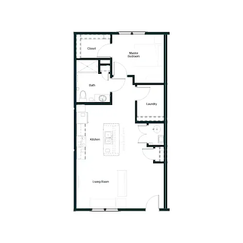 Floor plan 1 Bedroom