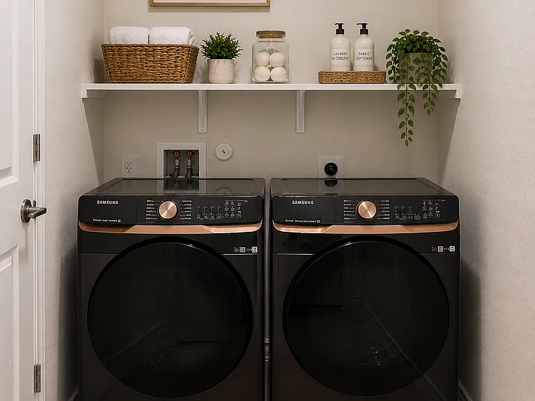 Laundry, staged with AI