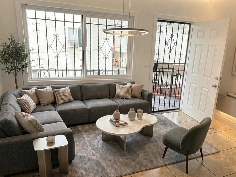 LIving Room with AI furniture to see what it could look like furnished.
