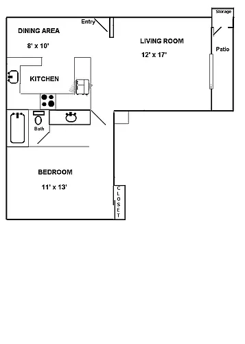 Floor plan One Bedroom