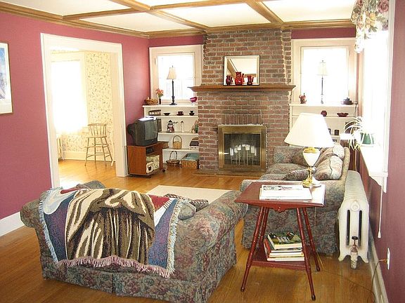 Living Room w/Wood-Burning Fireplace