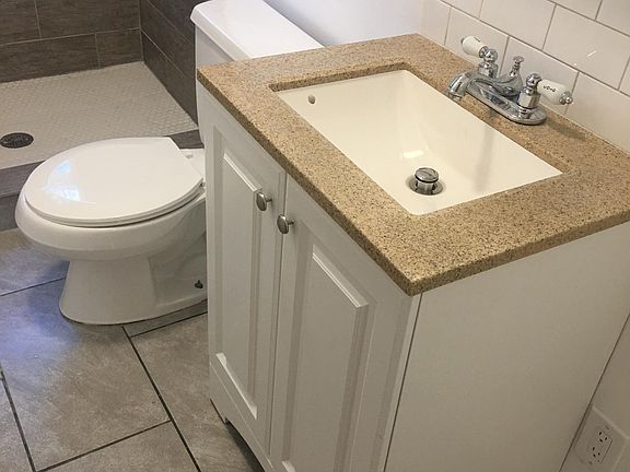 New vanity with a medicine cabinet