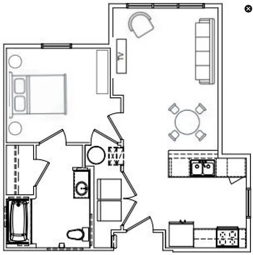 Floor plan 1 Bedroom