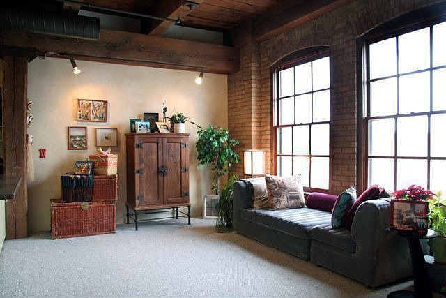 Spacious bright and sunny living area.