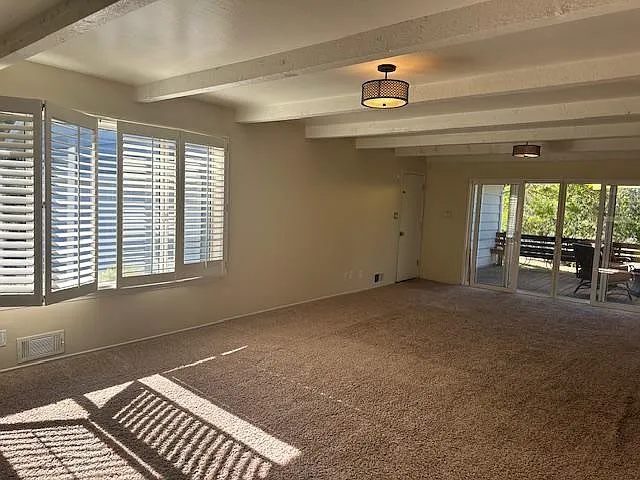 Family room with access to outdoor deck