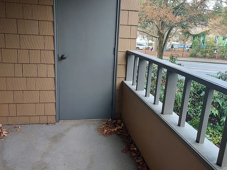 Deck with storage closet