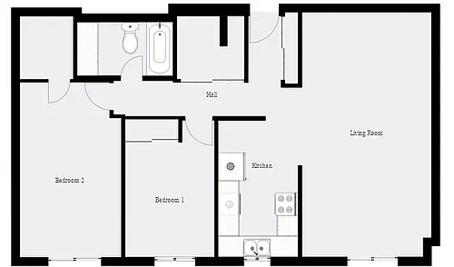 Floor plan 2 Bedroom