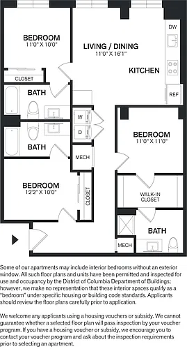 Floor plan 3 Bed/3 Bath-C3