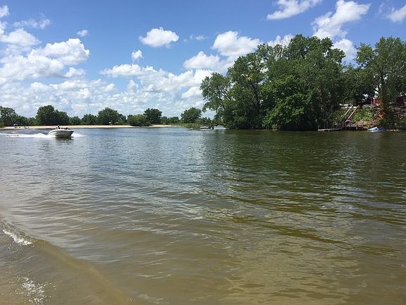 Looking west at dock