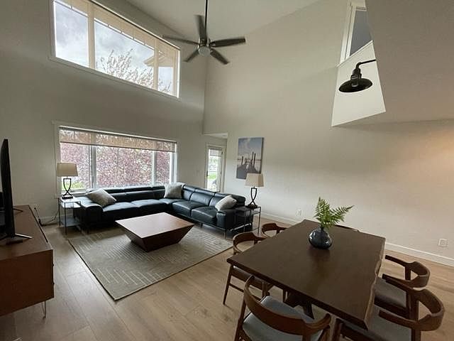 View from kitchen into living room