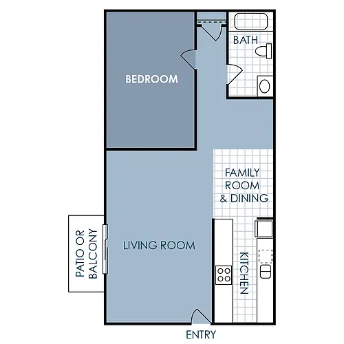 Floor plan 1 Bedroom 1 Bathroom