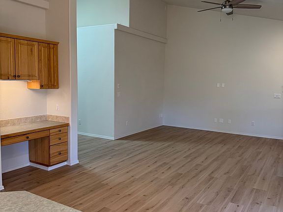 Computer desk with task lighting