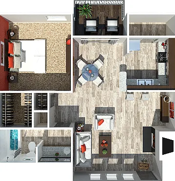 1 Bedroom 1 Bedroom