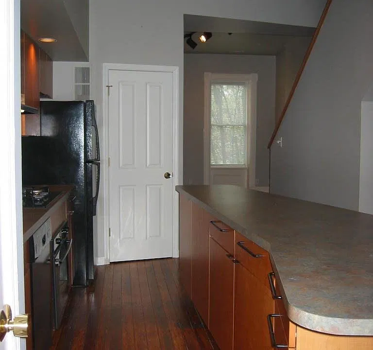12' long island is focal point of kitchen