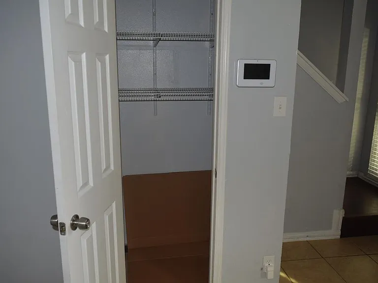 down stairs utility closet