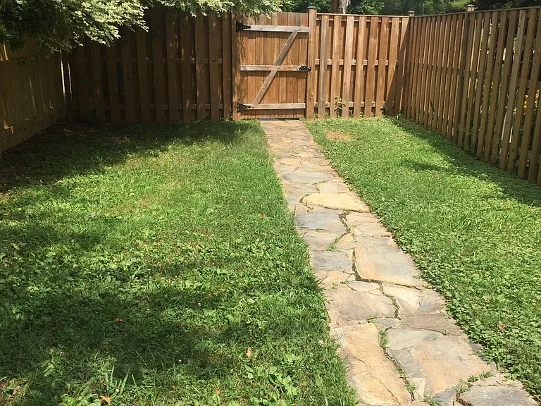 Fenced-in backyard