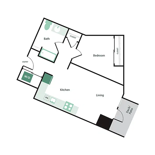 Floor plan 1X1 - B3