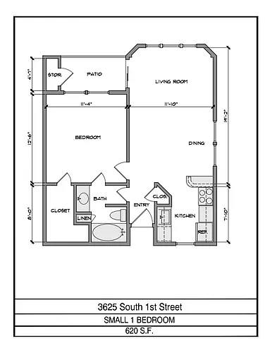 Floor plan 1 Bedroom A